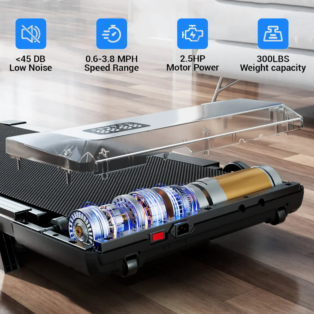 Quiet Foldable Treadmill Walk